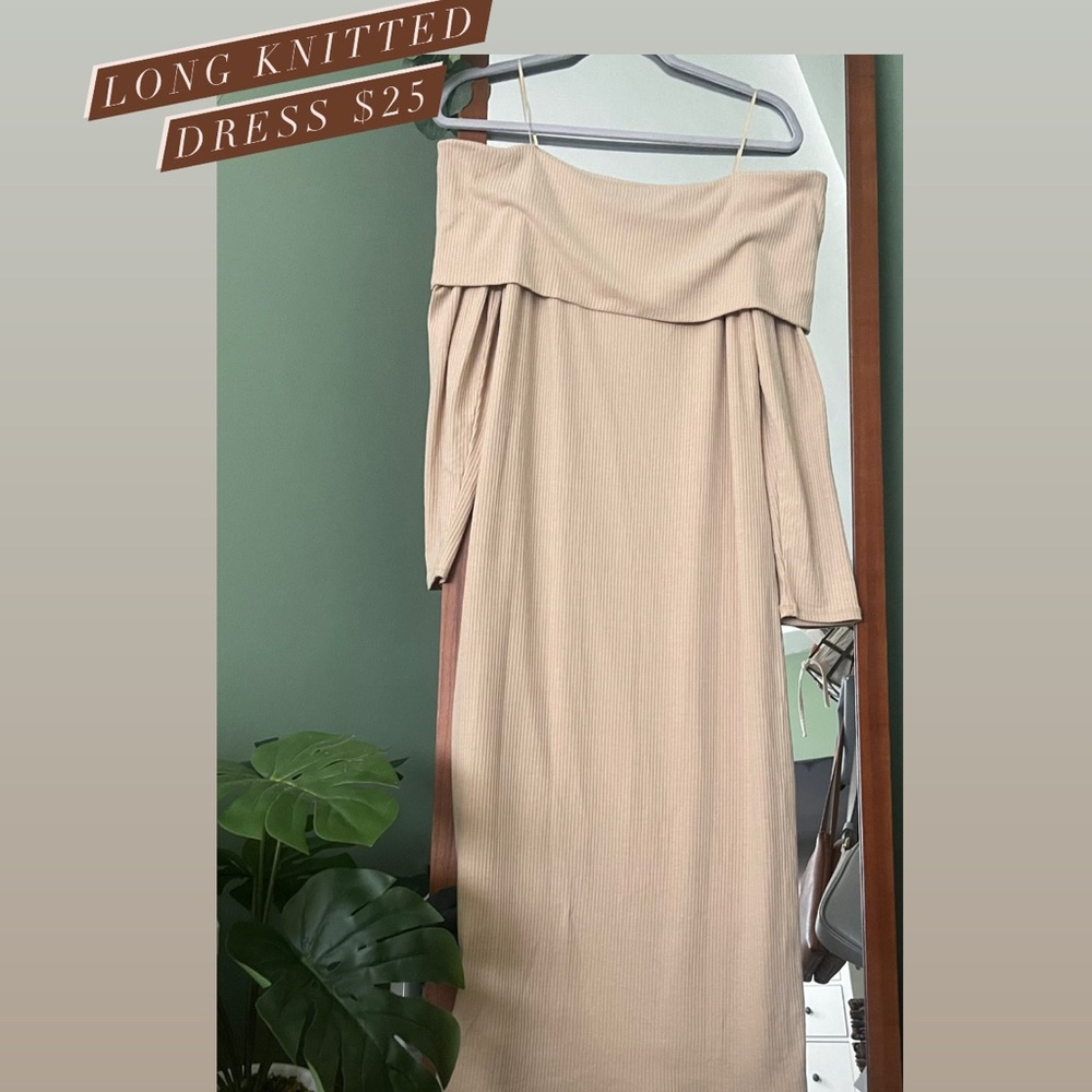 LONG KNITTED DRESS